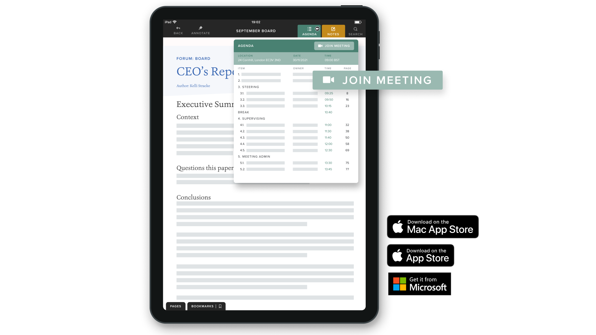 screenshot of Board Intelligence